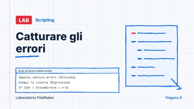 Copertina del laboratorio FileMaker: Catturare gli errori
