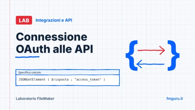 Copertina del laboratorio FileMaker: Connessione OAuth alle API