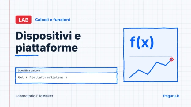 Copertina del laboratorio FileMaker: Dispositivi e piattaforme