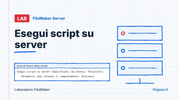 Copertina del laboratorio FileMaker: Esegui script su server