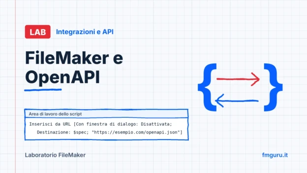 Copertina del laboratorio FileMaker: FileMaker e OpenAPI