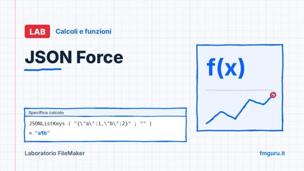 Copertina del laboratorio FileMaker: JSON Force