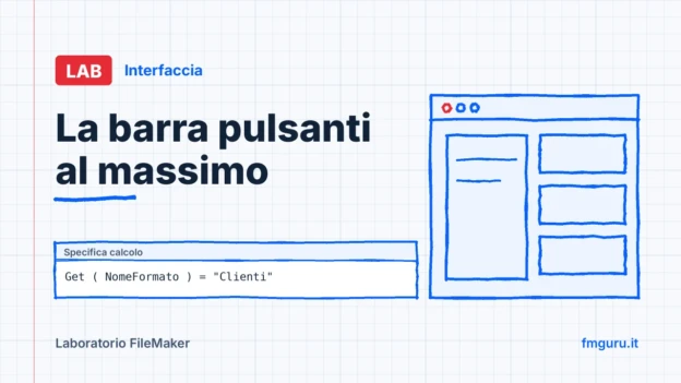 Copertina del laboratorio FileMaker: La barra pulsanti al massimo