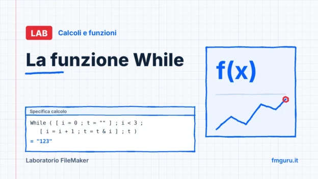 Copertina del laboratorio FileMaker: La funzione While