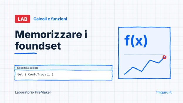 Copertina del laboratorio FileMaker: Memorizzare i foundset