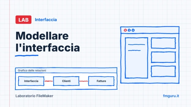 Copertina del laboratorio FileMaker: Modellare l'interfaccia