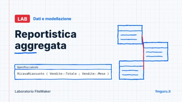 Copertina del laboratorio FileMaker: Reportistica aggregata