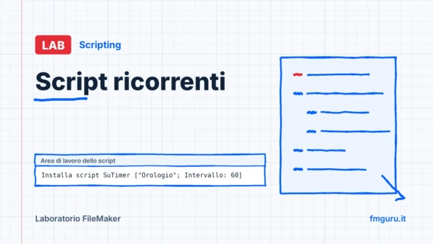 Copertina del laboratorio FileMaker: Script ricorrenti