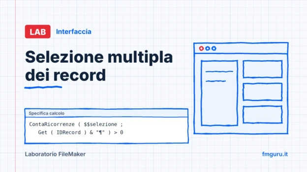 Copertina del laboratorio FileMaker: Selezione multipla dei record