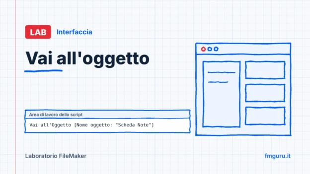 Copertina del laboratorio FileMaker: Vai all'oggetto